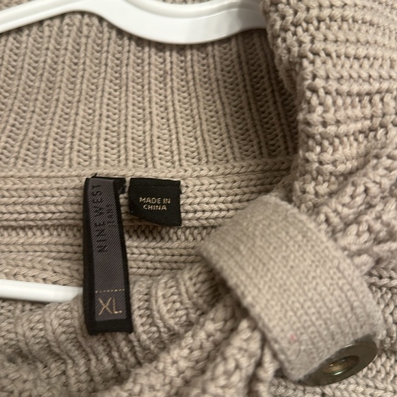 Nine West Short Sleeve Turtleneck Sweater XL cream color - Picture 5 of 5